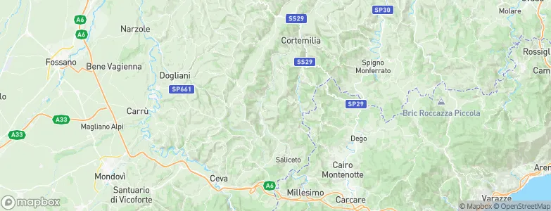 Prunetto, Italy Map
