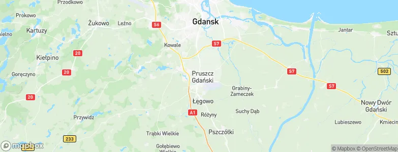 Pruszcz Gdański, Poland Map