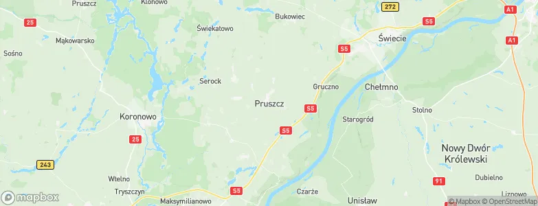Pruszcz Pomorski, Poland Map