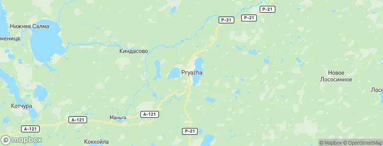 Pryazha, Russia Map
