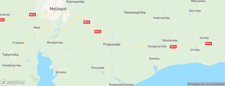 Pryazovs’ke, Ukraine Map