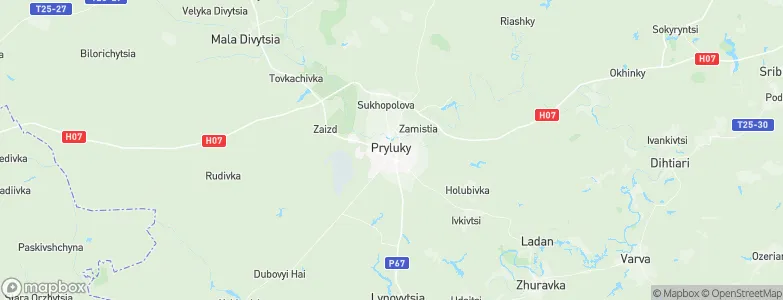 Pryluky, Ukraine Map