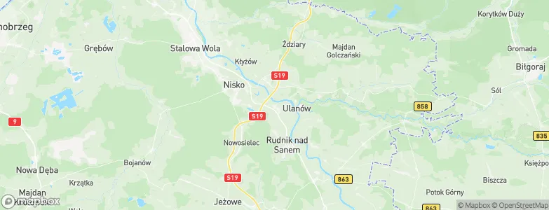 Przędzel, Poland Map