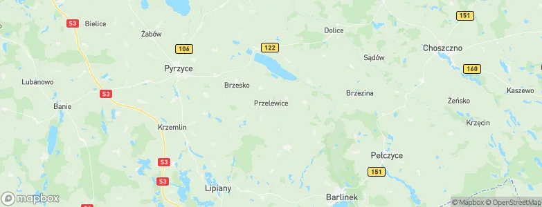 Przelewice, Poland Map