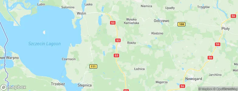 Przybiernów, Poland Map