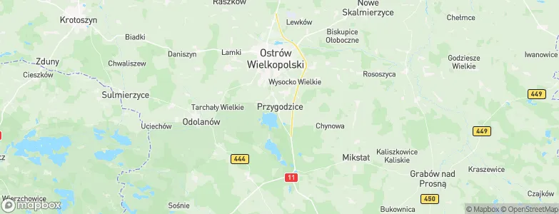 Przygodzice, Poland Map