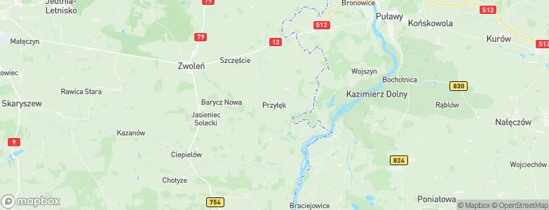 Przyłęk, Poland Map