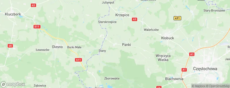 Przystajń, Poland Map
