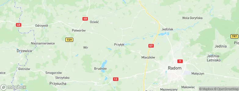 Przytyk, Poland Map