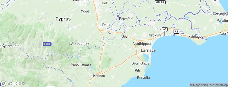 Psevdás, Cyprus Map