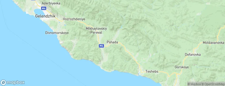 Pshada, Russia Map