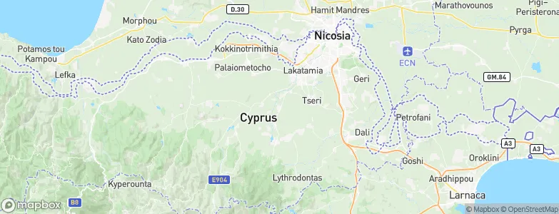 Psimolofou, Cyprus Map
