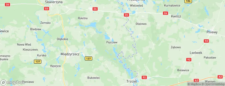 Pszczew, Poland Map
