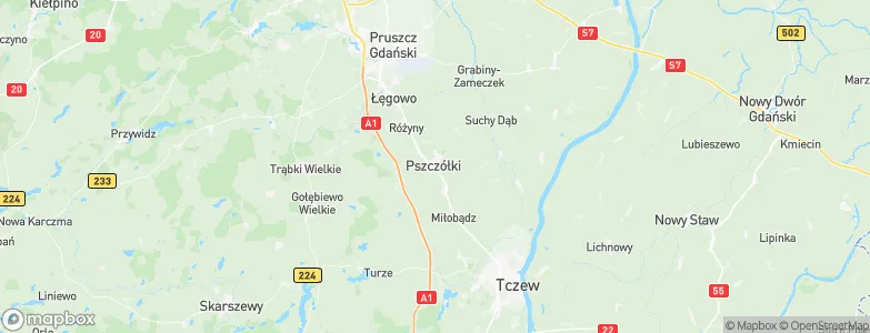 Pszczółki, Poland Map