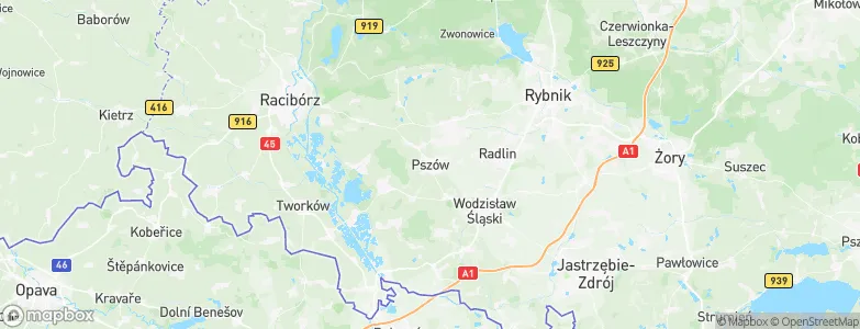 Pszów, Poland Map