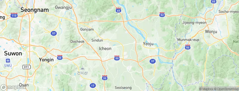 Pubal, South Korea Map