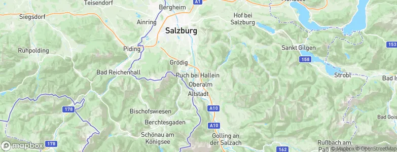 Puch bei Hallein, Austria Map