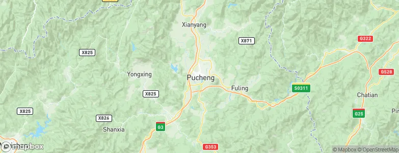 Pucheng, China Map