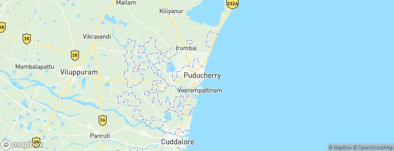 Puducherry, India Map