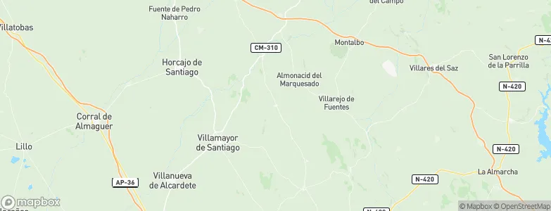 Puebla de Almenara, Spain Map
