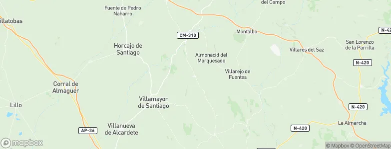 Puebla de Almenara, Spain Map