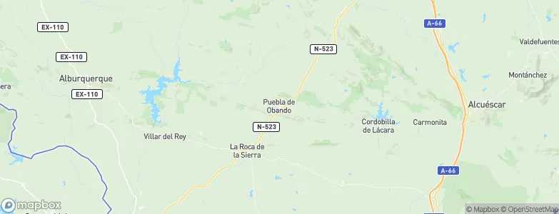 Puebla de Obando, Spain Map