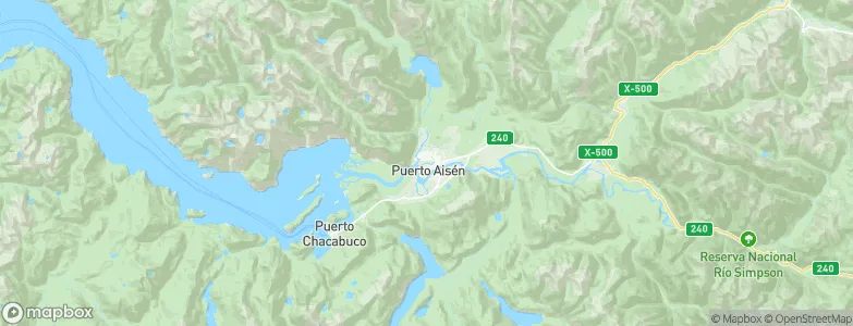 Puerto Aisén, Chile Map