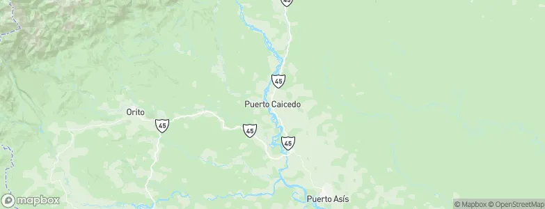 Puerto Caicedo, Colombia Map