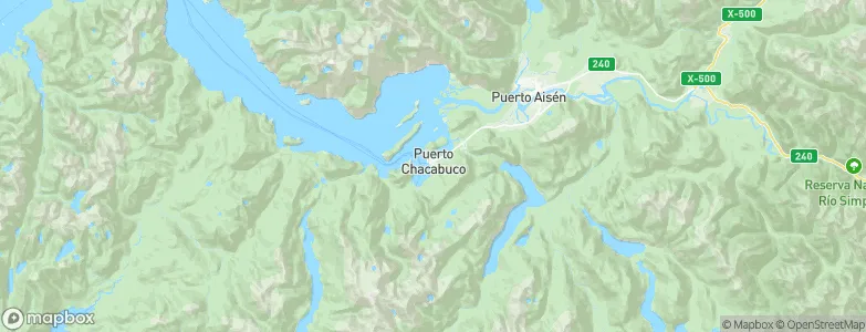 Puerto Chacabuco, Chile Map