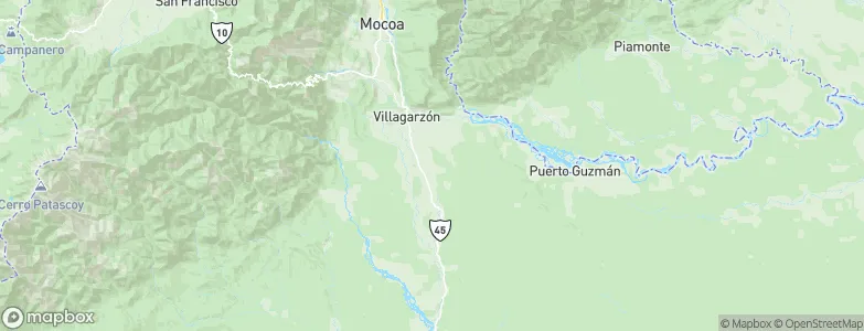 Puerto Guzmán, Colombia Map