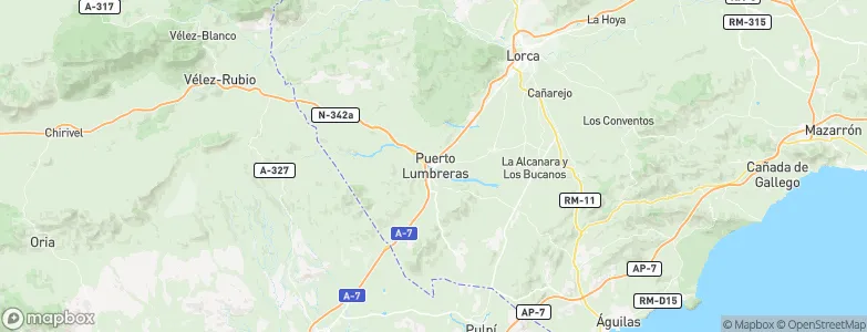 Puerto Lumbreras, Spain Map