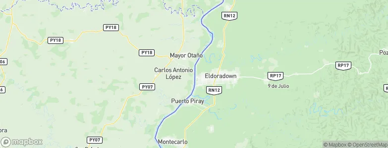 Puerto Mayor Otaño, Paraguay Map