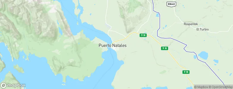 Puerto Natales, Chile Map