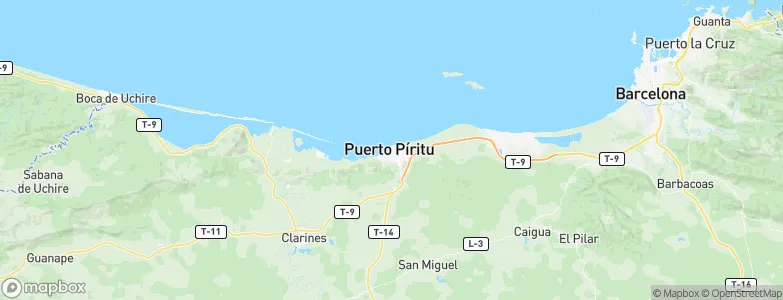 Puerto Piritu, Venezuela Map