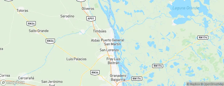 Puerto San Martín, Argentina Map