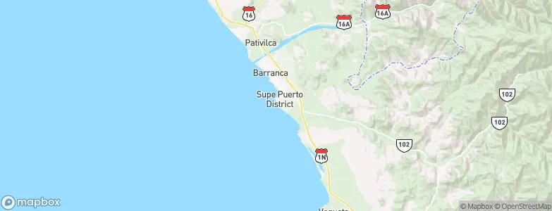 Puerto Supe, Peru Map
