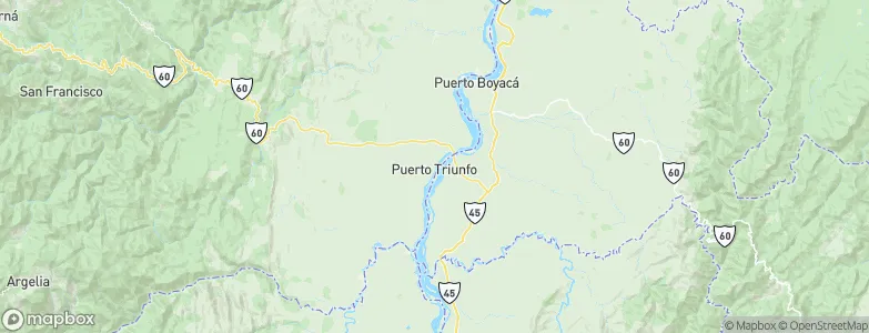 Puerto Triunfo, Colombia Map