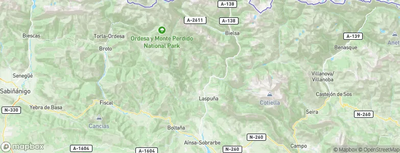 Puértolas, Spain Map