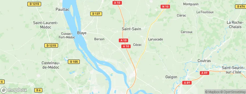 Pugnac, France Map