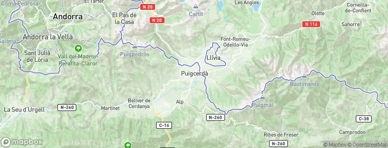 Puigcerdà, Spain Map