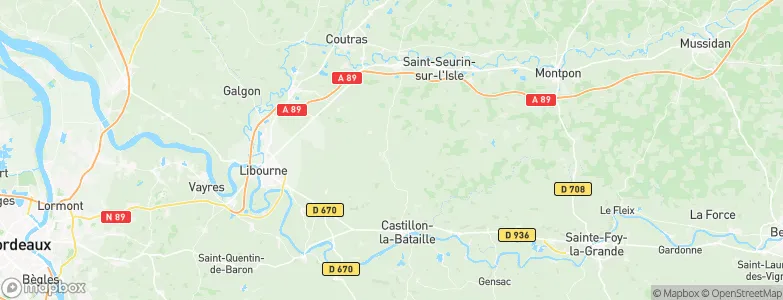 Puisseguin, France Map