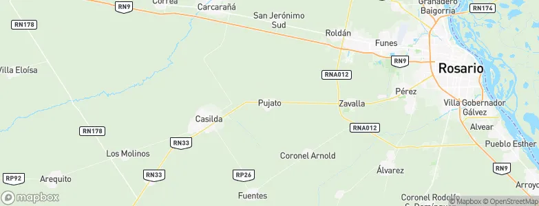 Pujato, Argentina Map