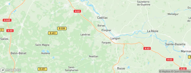 Pujols-sur-Ciron, France Map