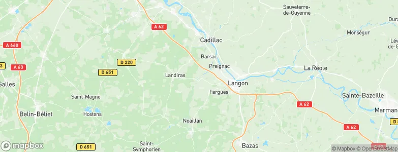 Pujols-sur-Ciron, France Map