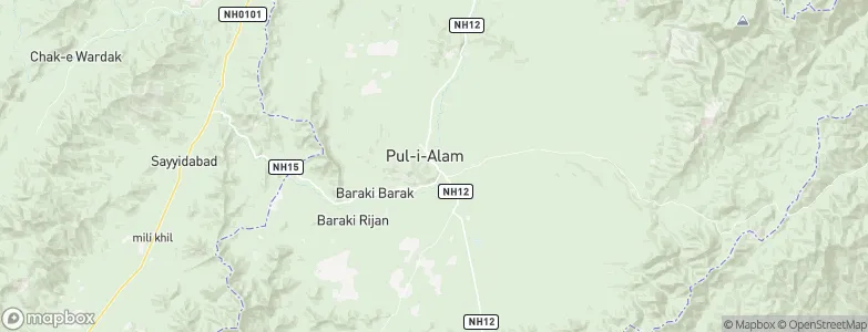 Pul-e ‘Alam, Afghanistan Map