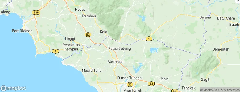 Pulau Sebang, Malaysia Map