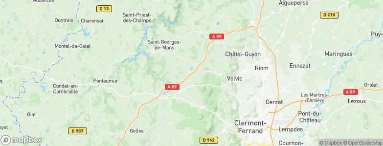 Pulvérières, France Map