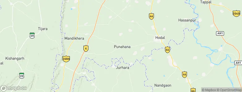Pūnāhāna, India Map