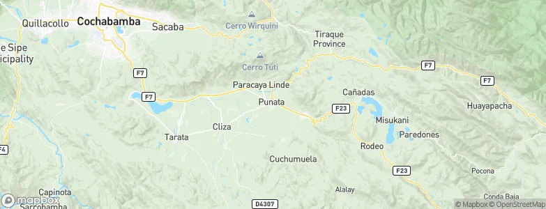 Punata, Bolivia Map
