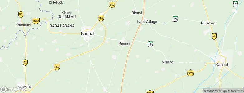 Pūndri, India Map